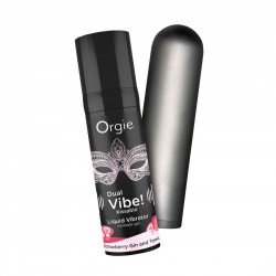 Set pentru stimulare, vibrator Bullet si gel intim ORGIE Dual Vibe!, Strawbery Gin Tonic 15 ml