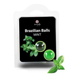 Set 2 bile braziliene Secret Play pentru masaj cu menta