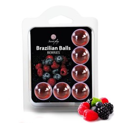 Set 6 bile braziliene Secret Play pentru masaj cu fructe de padure