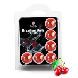 Set 6 bile braziliene Secret Play pentru masaj cu cirese