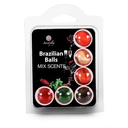 Set 6 bile braziliene Secret Play pentru masaj mix arome