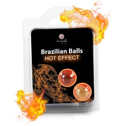 Set 2 bile braziliene Secret Play pentru masaj cu efect fierbinte