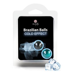 Set 2 bile braziliene Secret Play pentru masaj cu efect rece