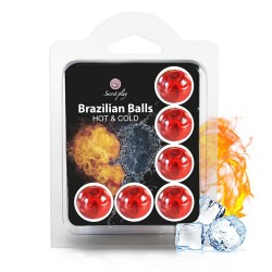 Set 6 bile braziliene pentru masaj cu efect fierbinte&rece
