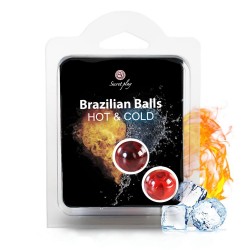 Set 2 bile braziliene Secret Play pentru masaj cu efect fierbinte&rece