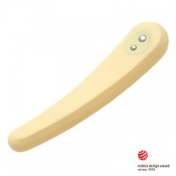 Vibrator, Iroha by Tenga, Mikazuki, silicon moale galben, 17.2x3.8x2.9 cm