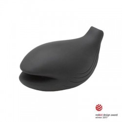 Vibrator clitoridian, Iroha by Tenga, Yoru +,  moale negru, 9.8x5.5x4 cm