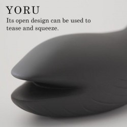 Vibrator clitoridian, Iroha by Tenga, Yoru +,  moale negru, 9.8x5.5x4 cm
