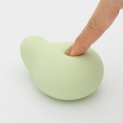 Vibrator stimulator clitoridian, Iroha by Tenga, Midori kaki, cu varf inserabil alb, 6.5x9.2x12 cm