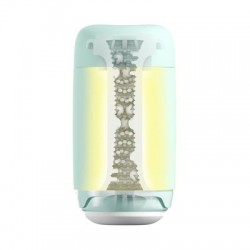 Masturbator pentru barbati, Tenga, Puffy Mint Green, 4.5x15 cm 
