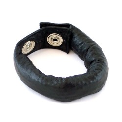 Curea cu greutate din piele, Leather weighted strap black       