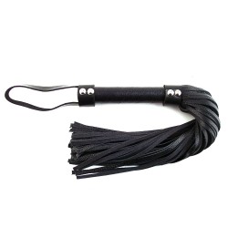 Flogger din piele, Leather flogger h style black      