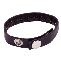 Curea din piele, Leather pin prick cock strap blk     
