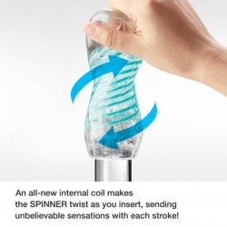 Masturbator pentru barbati, Tenga, Spinner 02 Hexa, 5.5x17 cm 