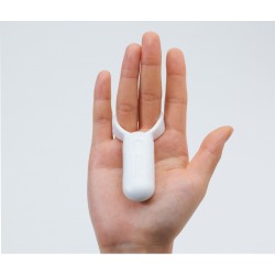 Vibrator atasabil mic, Tenga, Svr White, rezistent la apa, 3.8x9 cm