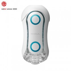 Masturbator pentru barbati, Tenga, Flip Hole Orb Blue Rush White, 3.5x14 cm 