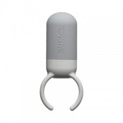 Vibrator atasabil mic, Tenga, Svr One Gray, rezistent la apa, 3.8x8.6 cm